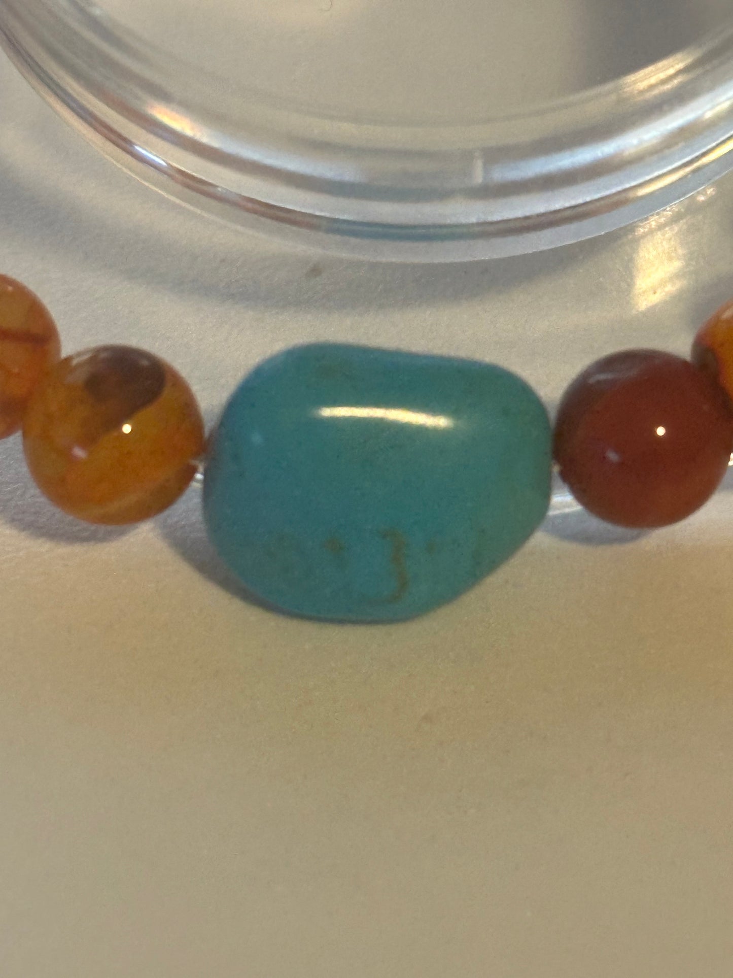 Carnelian with Turquoise Bracelet.