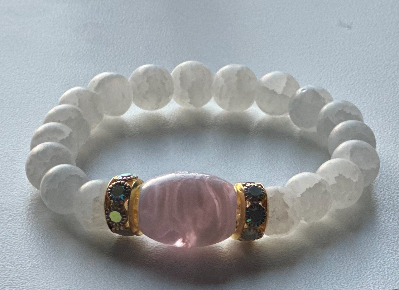 White and Pink Bracelet