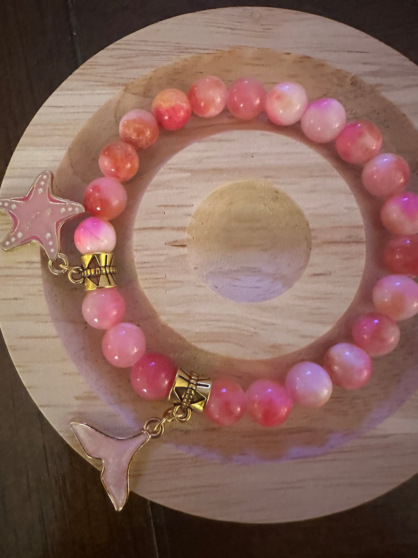 Mermaid pink-orange agate.
