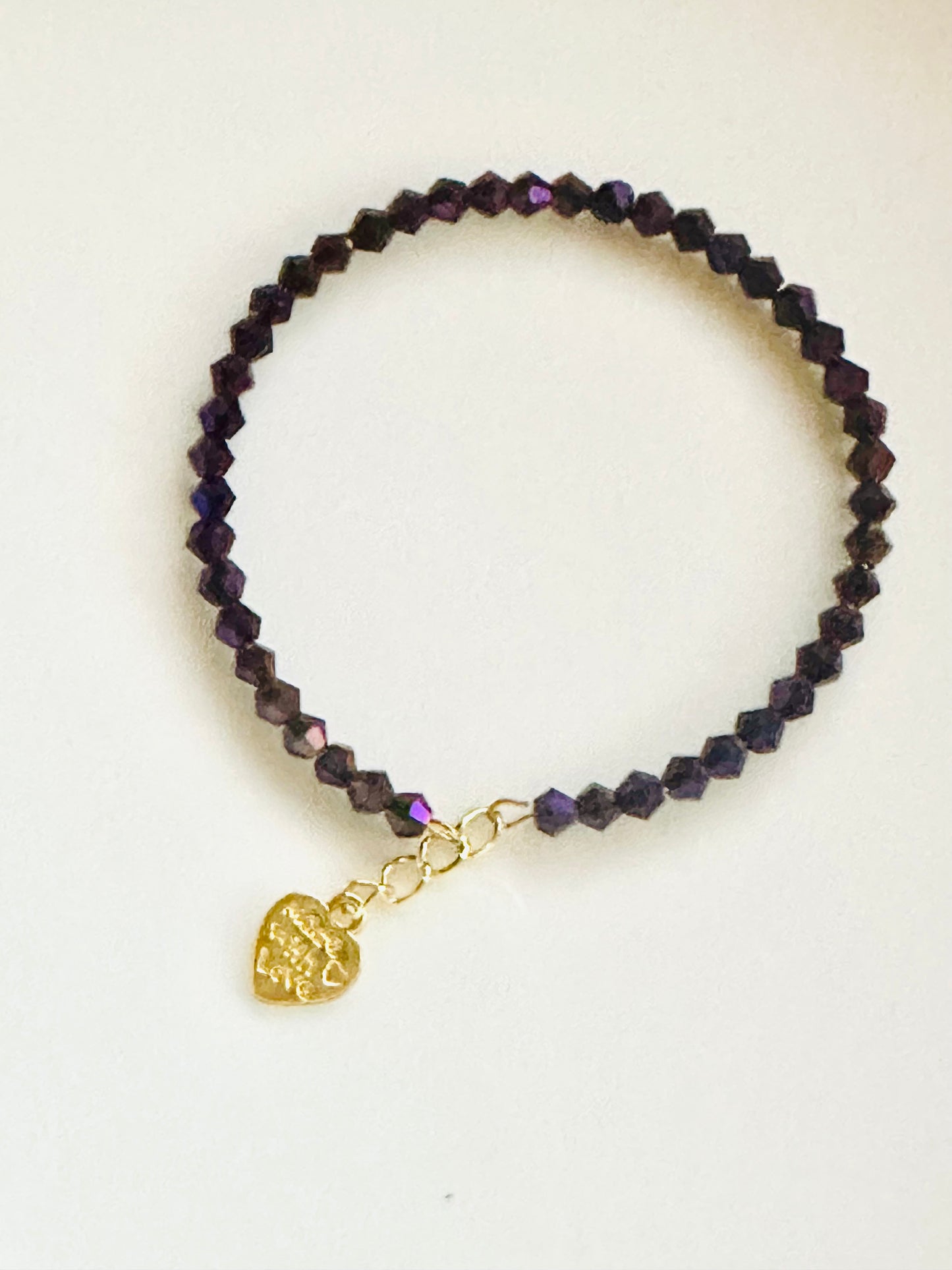 Faceted Crystal Glass Bracelet.