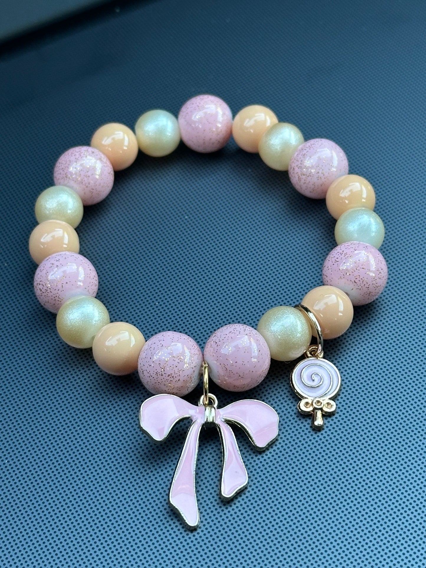 A Baby Pink and Peach Bracelets