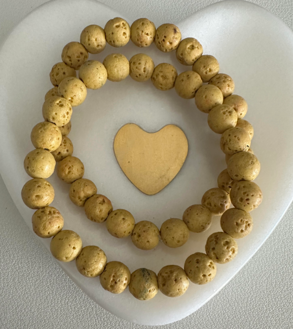 Black Volcanic Lava Rock Bracelet